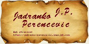 Jadranko Perenčević vizit kartica